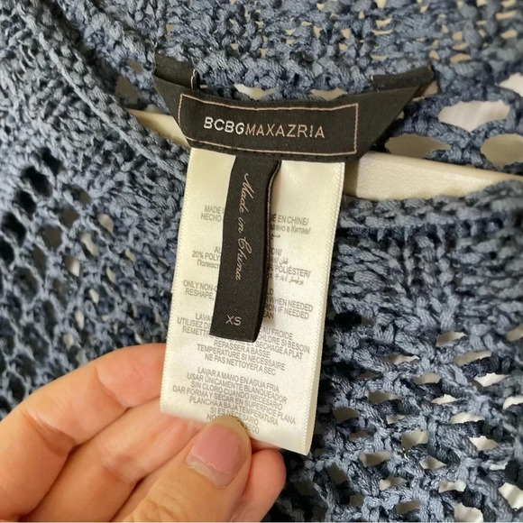BcbgMaxAzria Lynx Open Stitch Crochet Pullover Sweater Size XS - Picture 5 of 9